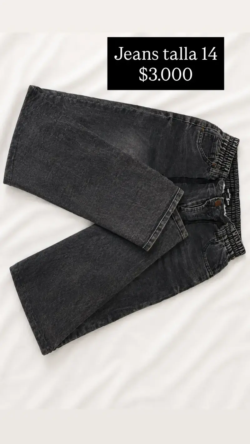 Jeans negros talla 14 para mujer