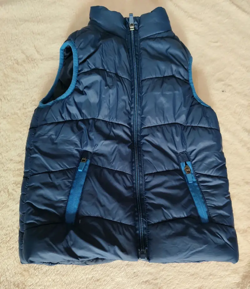 Chaqueta acolchado azul sin mangas - 1