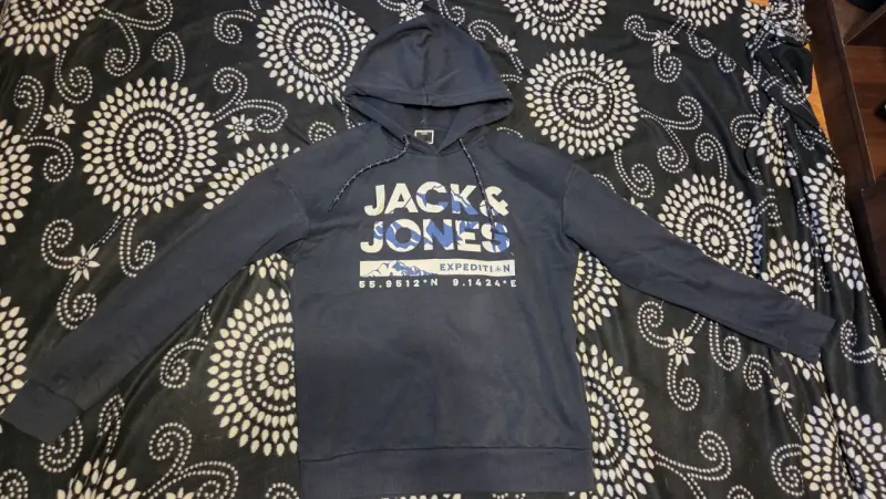 Polerón Jack & Jones azul con capucha - 1