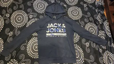 Polerón Jack & Jones azul con capucha - miniatura 1