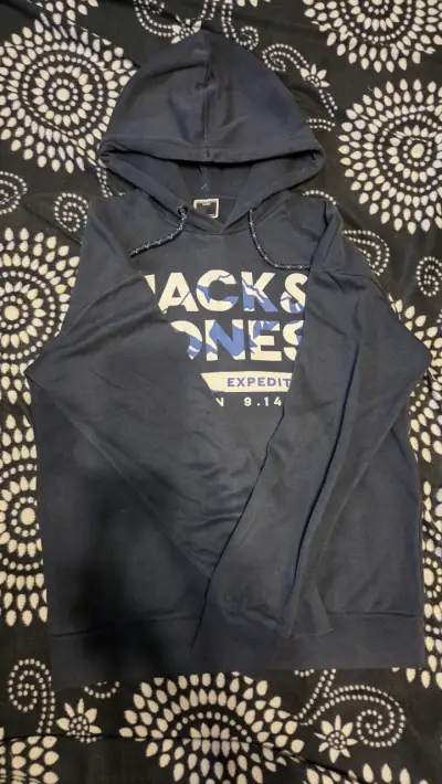 Polerón Jack & Jones azul con capucha - miniatura 2