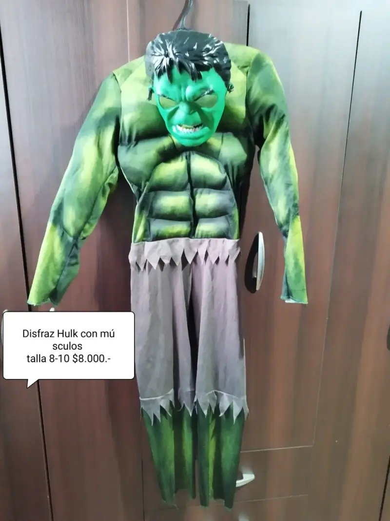 Disfraz de Hulk para niño con máscara