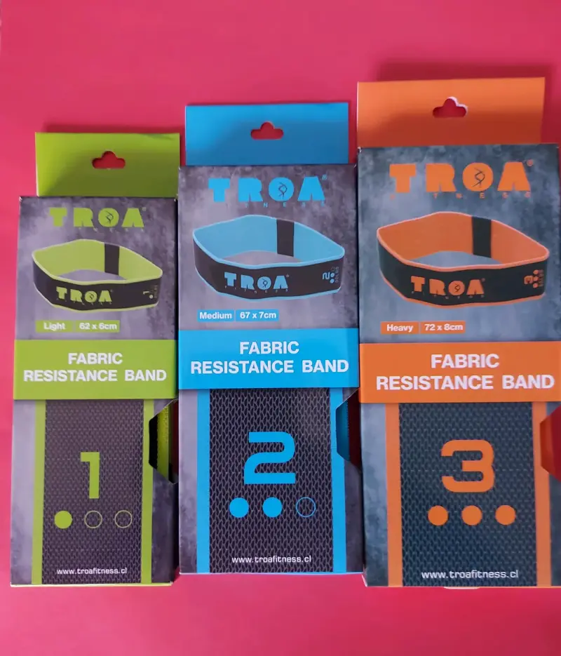 Bandas de resistencia de tela Troa Fitness - 4