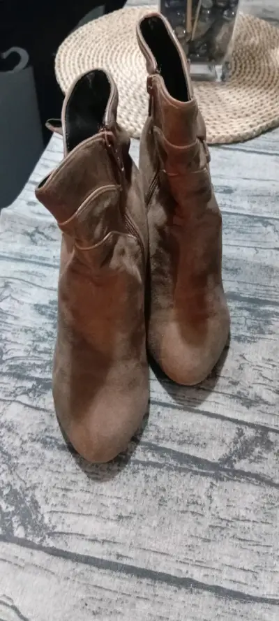 Botines de tacón alto color marrón - miniatura 3