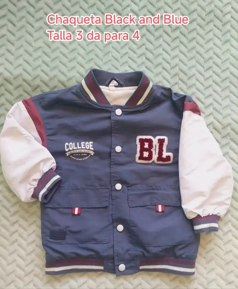Chaqueta infantil Black and Blue talla 3-4