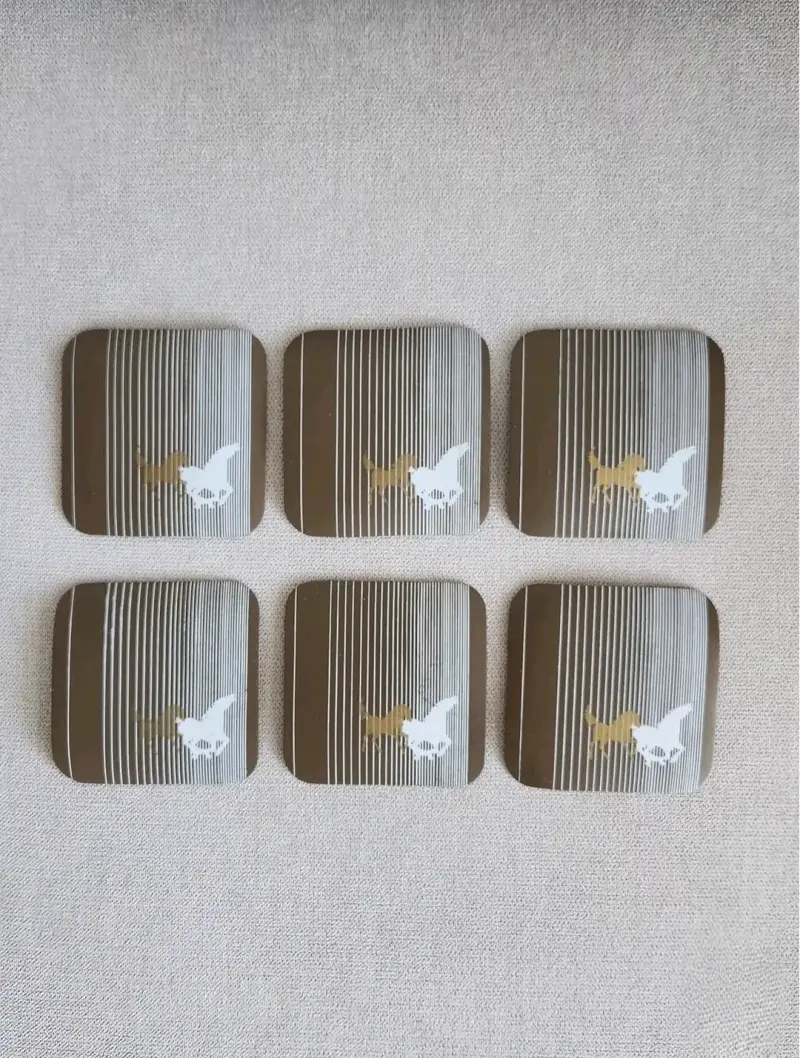 Set de 6 posavasos años 80 - 1