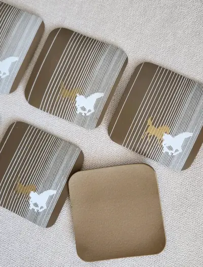 Set de 6 posavasos años 80 - miniatura 4