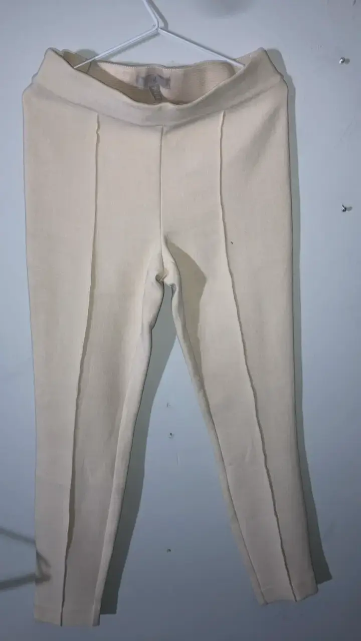 Pantalones beige de vestir para mujer talla s - 2