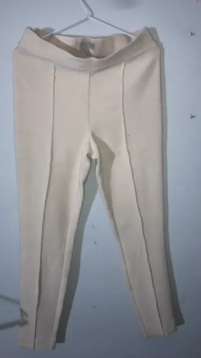 Pantalones beige de vestir para mujer talla s - miniatura 2