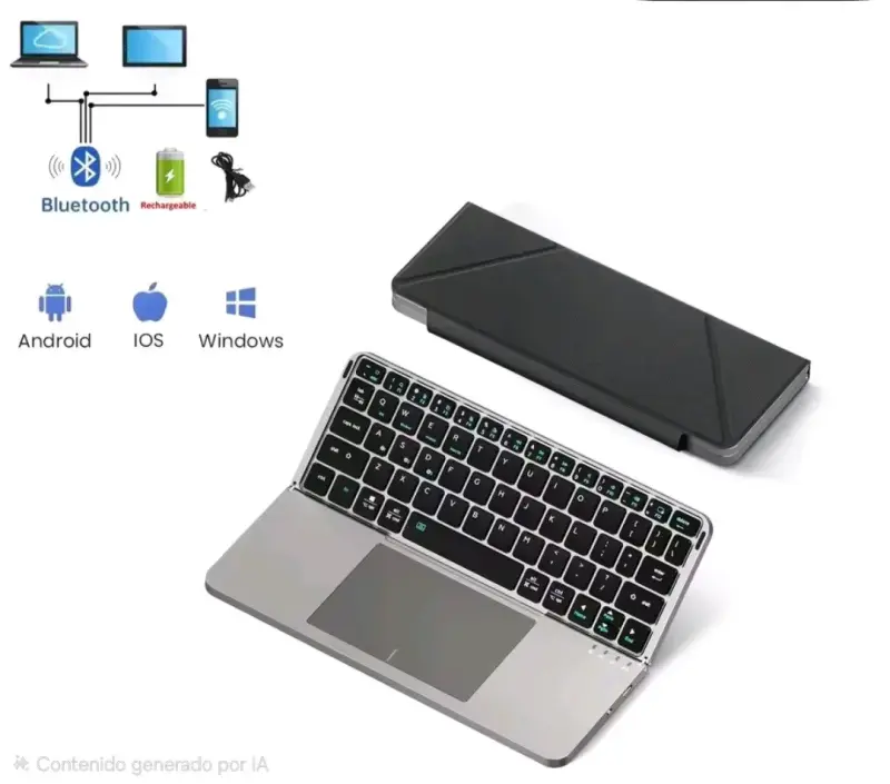 Teclado con funda para tablet y/o celular - 5