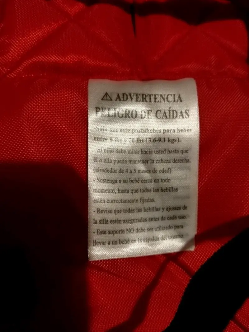 Mochila portabebés Bebesit roja - 3