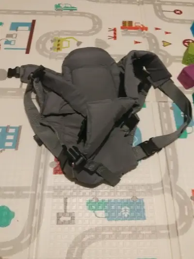 Portabebés Baby Belny ergonómico gris y turquesa - miniatura 2