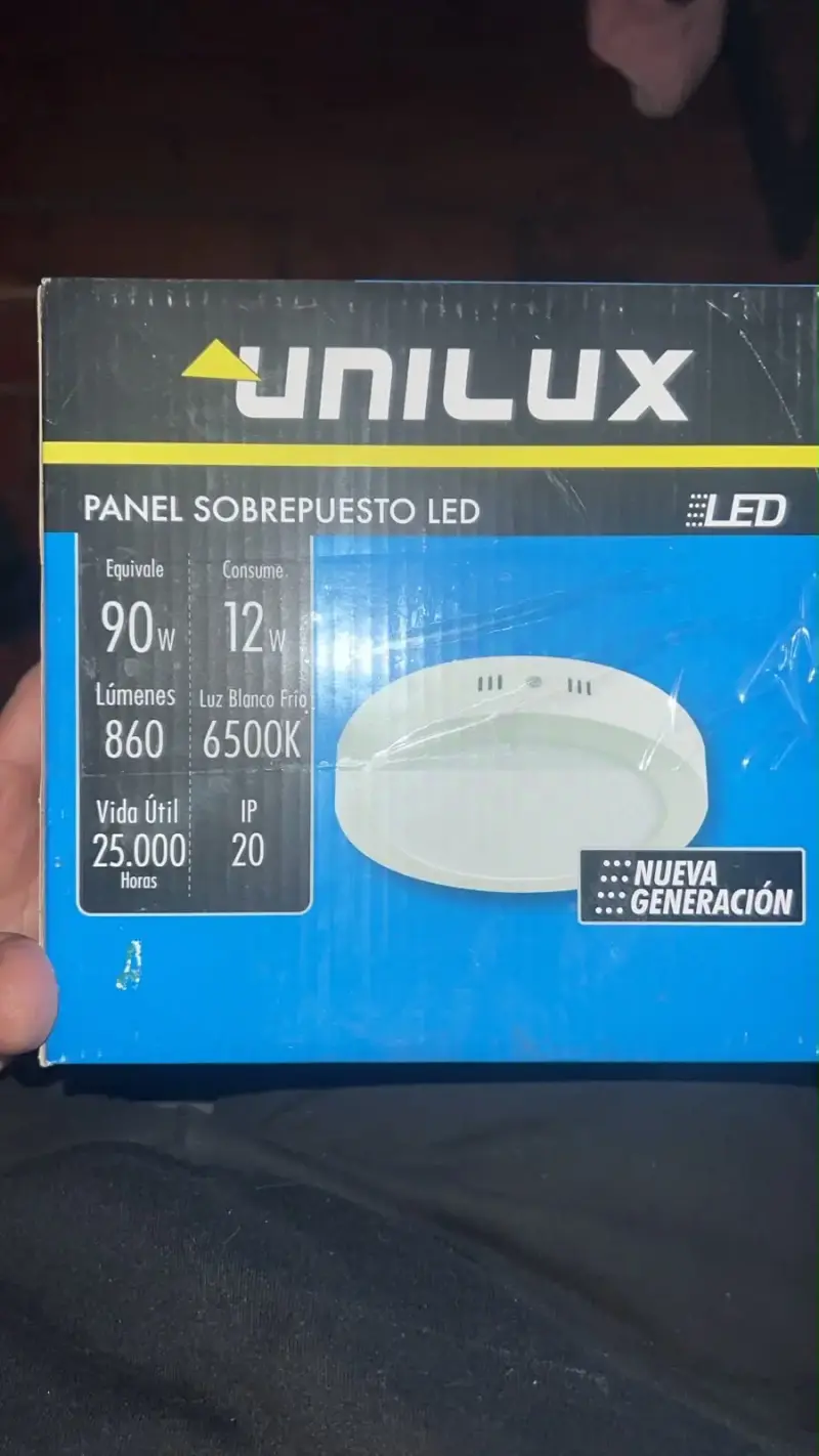 Panel LED Unilux sobrepuesto 12W - 1