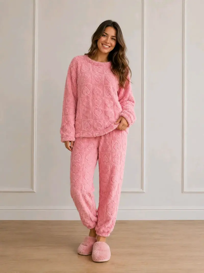 Conjunto de pijama polar para mujer - 3