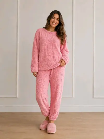 Conjunto de pijama polar para mujer - miniatura 3