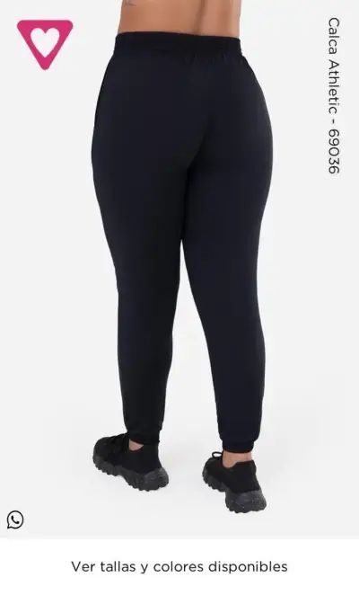 Pantalones deportivos negros Athletic - miniatura 3