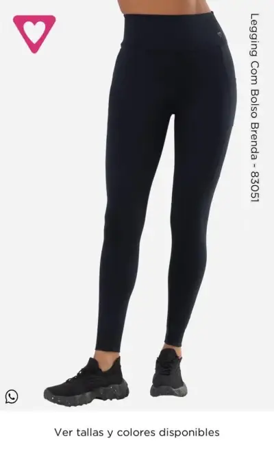 Leggings negros con bolsillo Brenda - miniatura 1