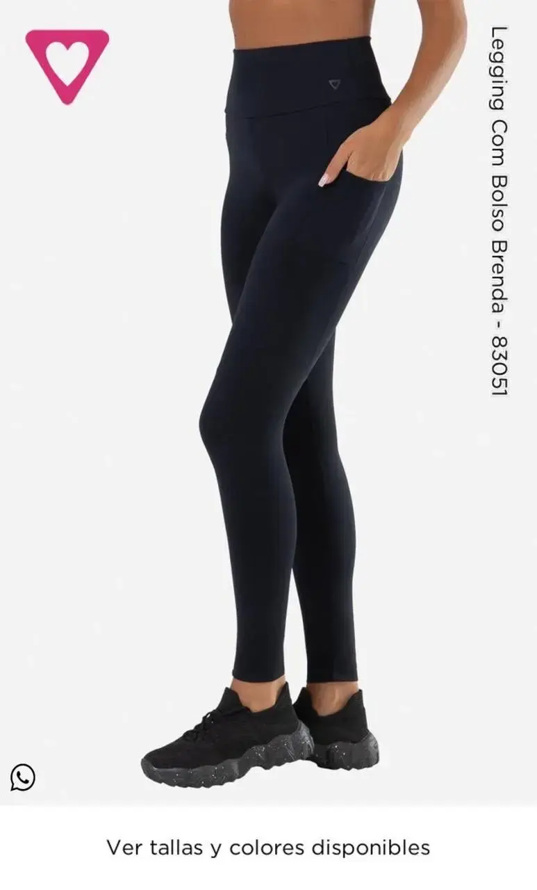 Leggings negros con bolsillo Brenda - 2