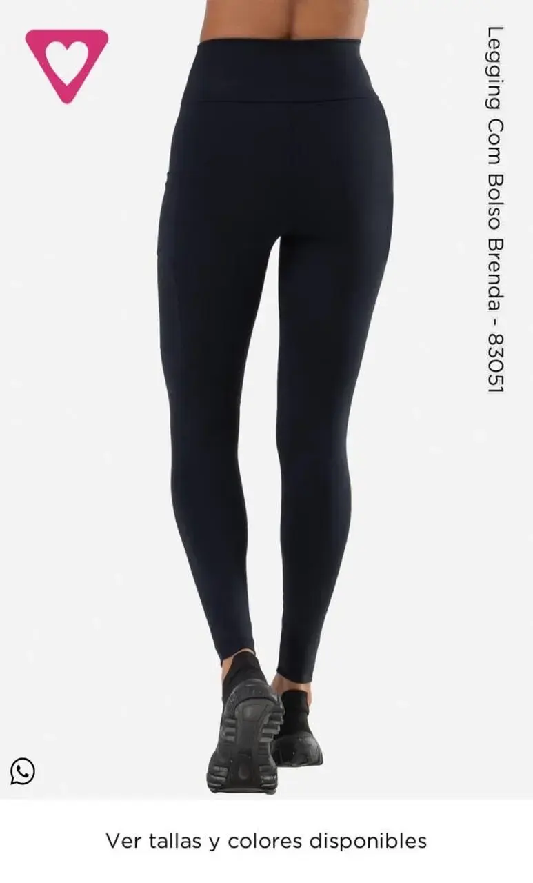 Leggings negros con bolsillo Brenda - 3