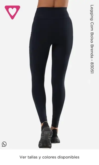 Leggings negros con bolsillo Brenda - miniatura 3