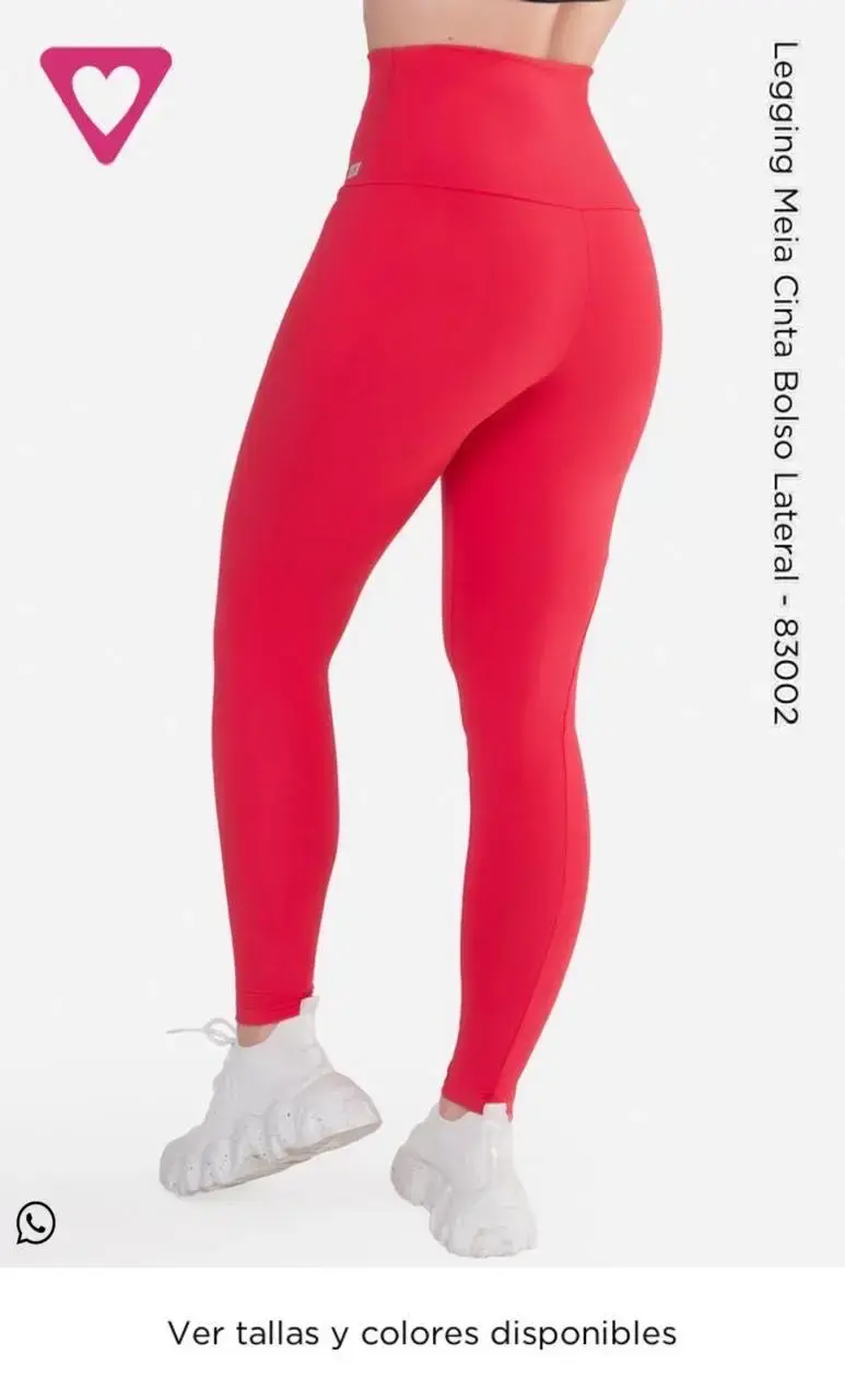 Leggings color negro con bolsillo lateral - 3