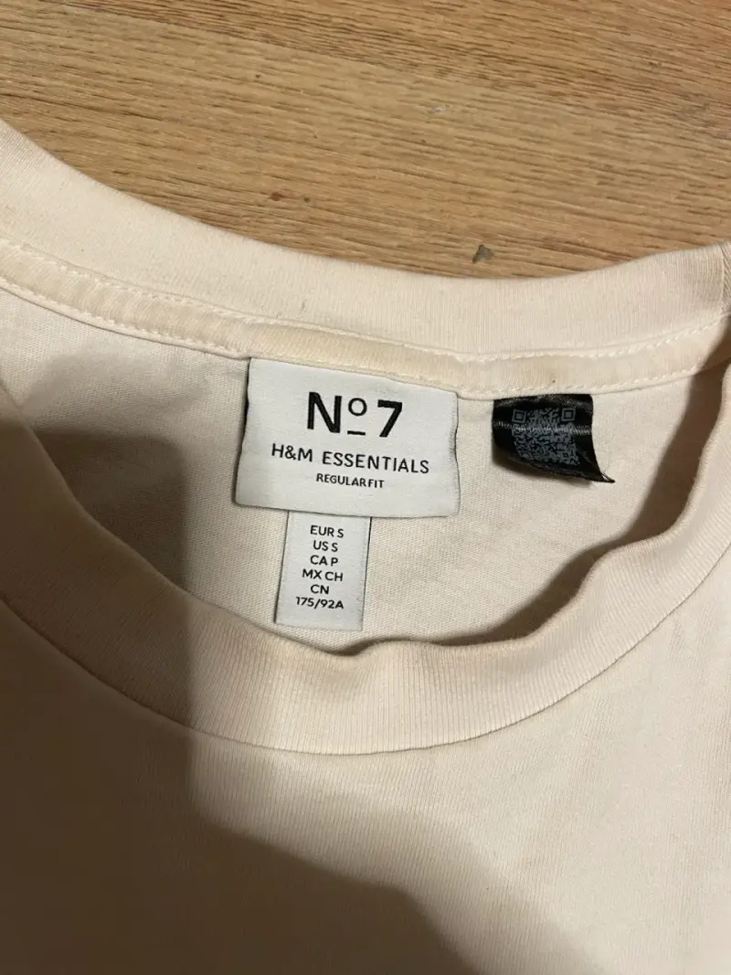 Polera beige No.7 essentials algodón - 2