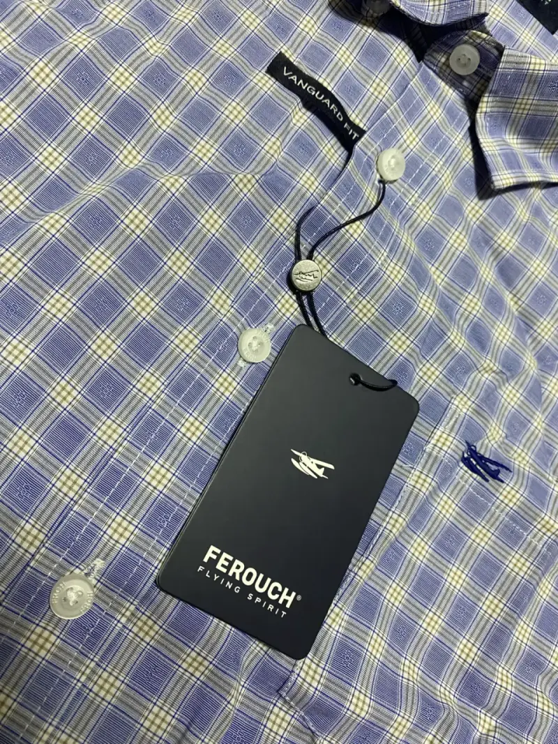 Camisa a cuadros Ferouch azul nueva - 2