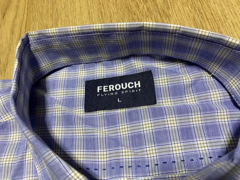 Camisa a cuadros Ferouch azul nueva - 4