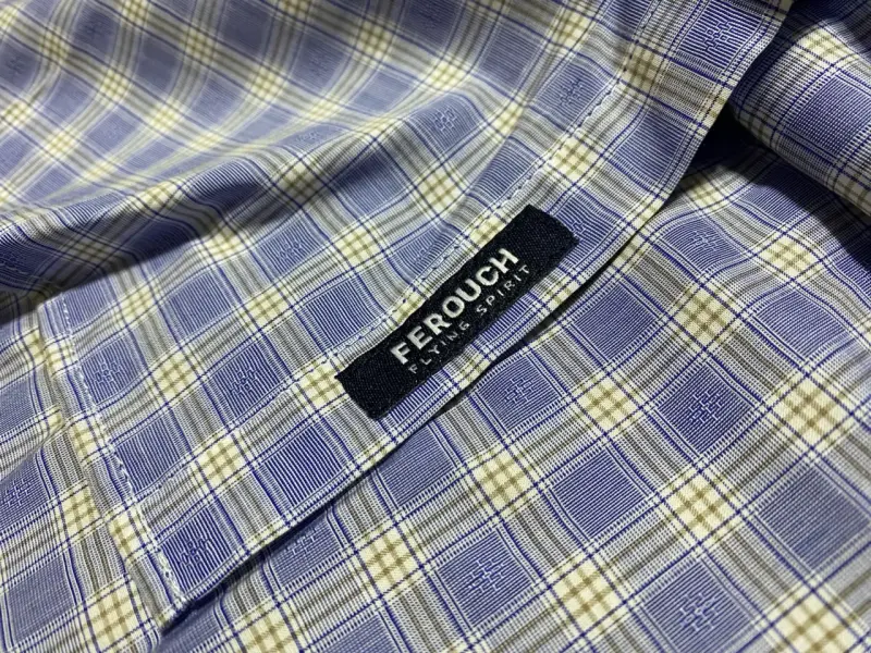 Camisa a cuadros Ferouch azul nueva - 5