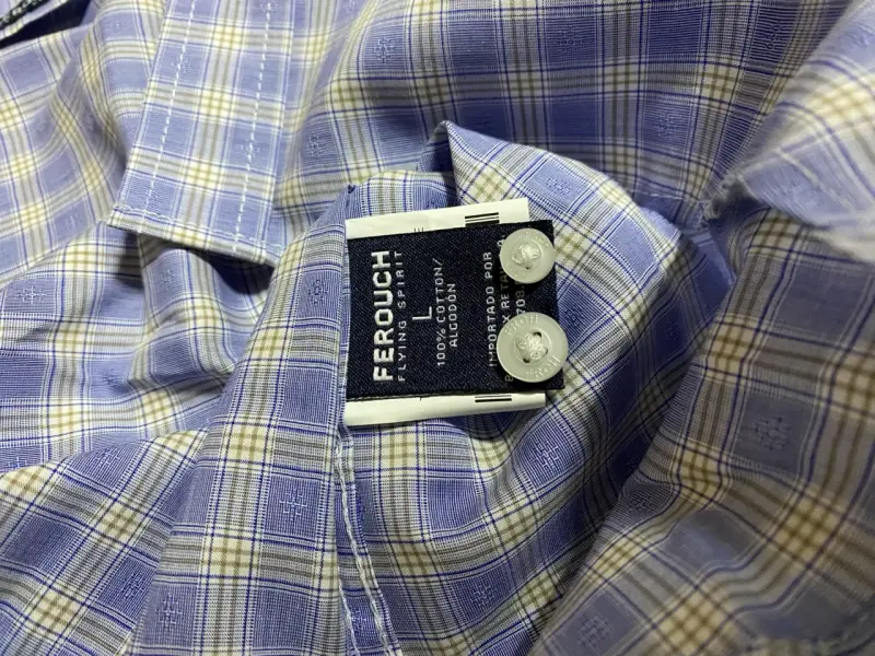 Camisa a cuadros Ferouch azul nueva - 6