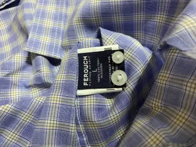 Camisa a cuadros Ferouch azul nueva - miniatura 6