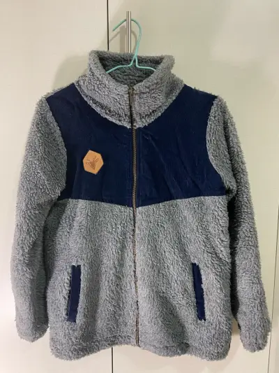 Chaqueta Raindoor - polar gris y azul con cierre - miniatura 1