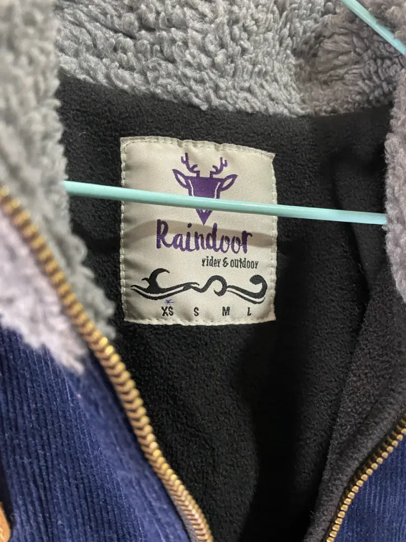 Chaqueta Raindoor - polar gris y azul con cierre - 2
