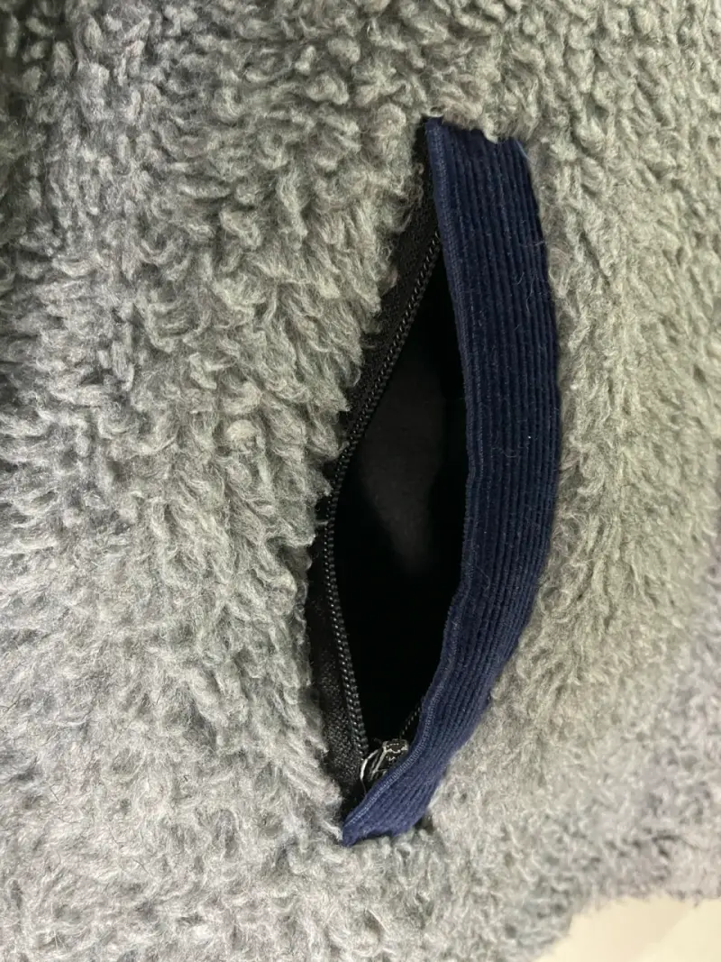 Chaqueta Raindoor - polar gris y azul con cierre - 4