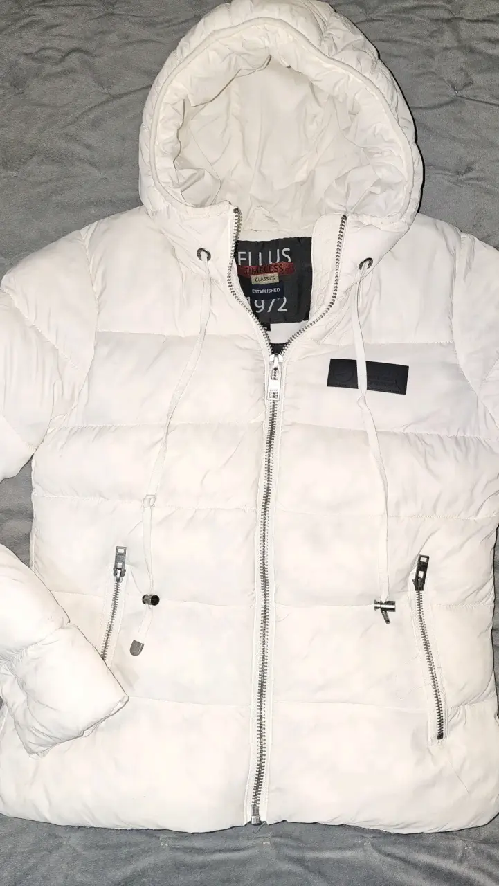 Chaqueta blanca con capucha Ellus - 1