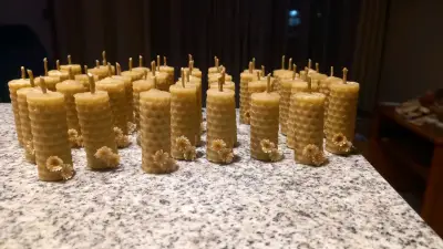 Velitas cera de abeja ...totalmente naturales - miniatura 1