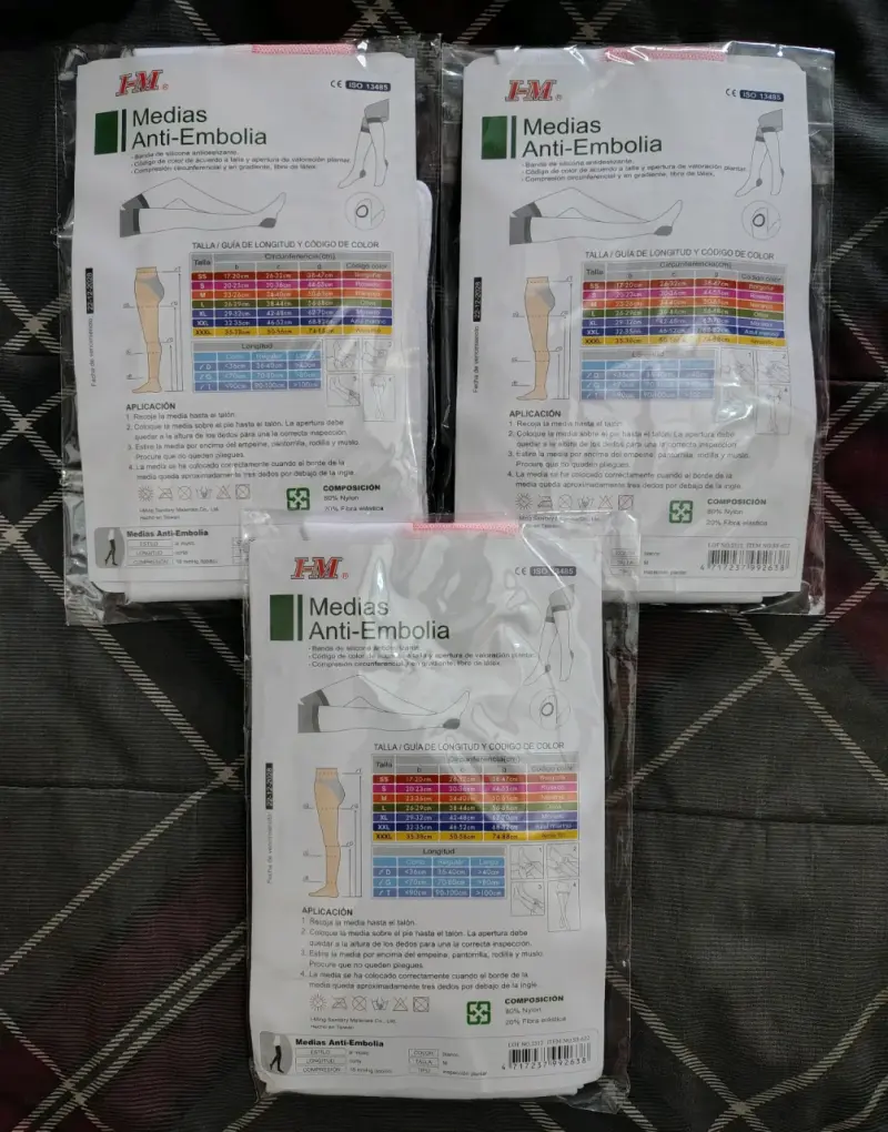 Calcetines de compresi贸n blancos talla M - 2