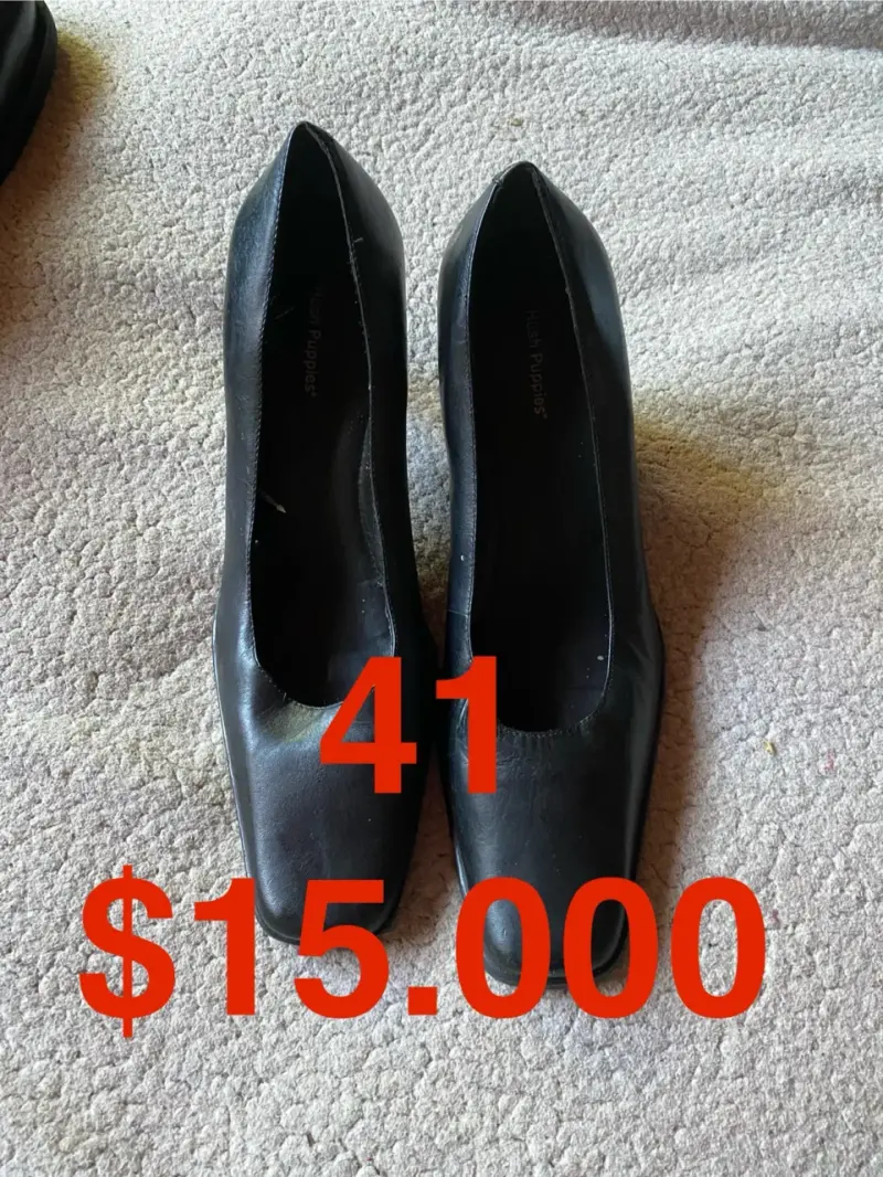 Zapatos de cuero negro Hush Puppies talla 41 - 1