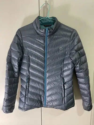 Chaqueta pluma 650fp celeste metalizado para mujer - miniatura 1