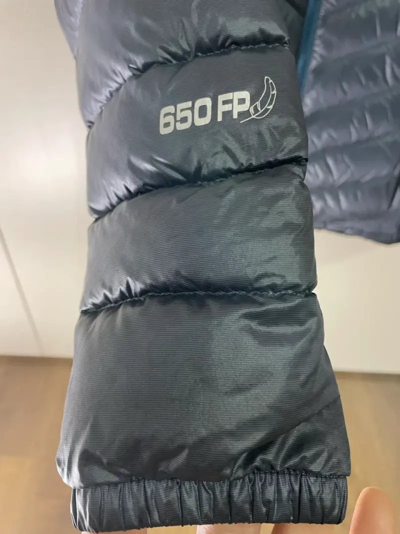 Chaqueta pluma 650fp celeste metalizado para mujer - 4
