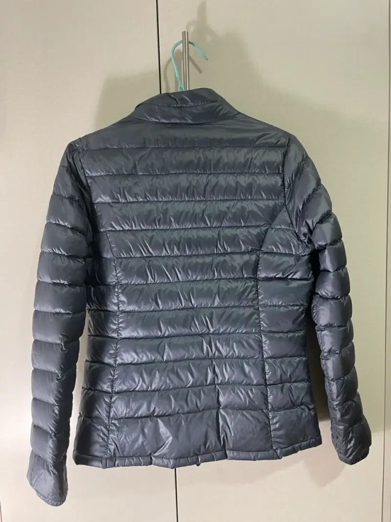 Chaqueta pluma 650fp celeste metalizado para mujer - 6