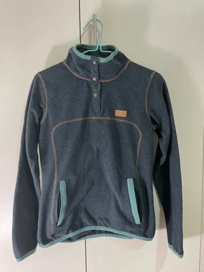 Polerón polar azul con detalles verdes para mujer - miniatura 1