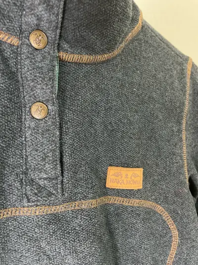 Polerón polar azul con detalles verdes para mujer - miniatura 2