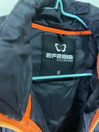 Chaqueta deportiva gris con cierre naranja - miniatura 3