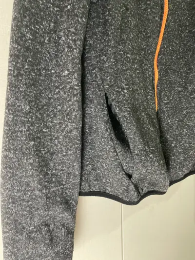 Chaqueta deportiva gris con cierre naranja - miniatura 4