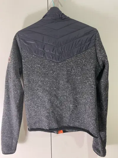 Chaqueta deportiva gris con cierre naranja - miniatura 5