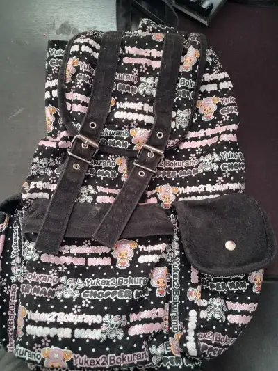 Mochila negra con diseño Bokura Chopper - miniatura 4