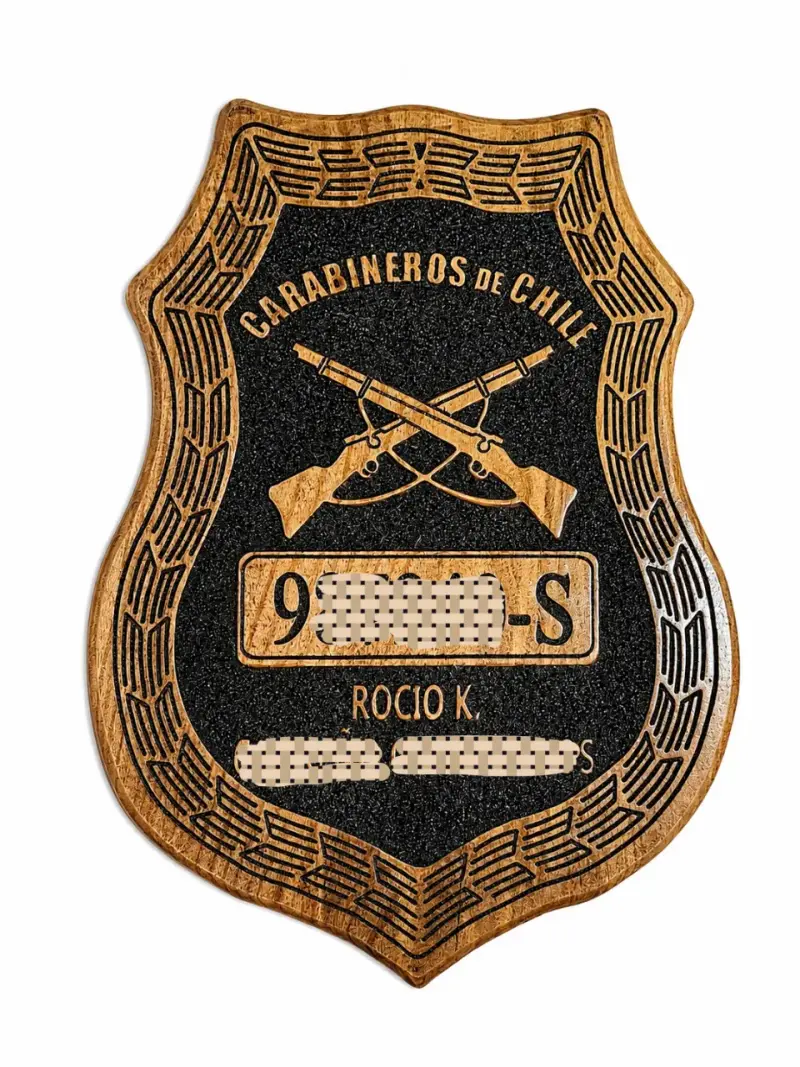 Escudo decorativo Carabineros de Chile en madera - 3