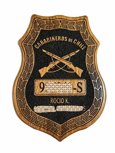 Escudo decorativo Carabineros de Chile en madera - miniatura 3