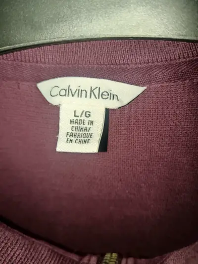 Suéter Calvin Klein burdeos con cierre - miniatura 2